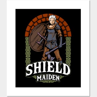 Shield Maiden Female Viking Warrior Norse Myth Posters and Art